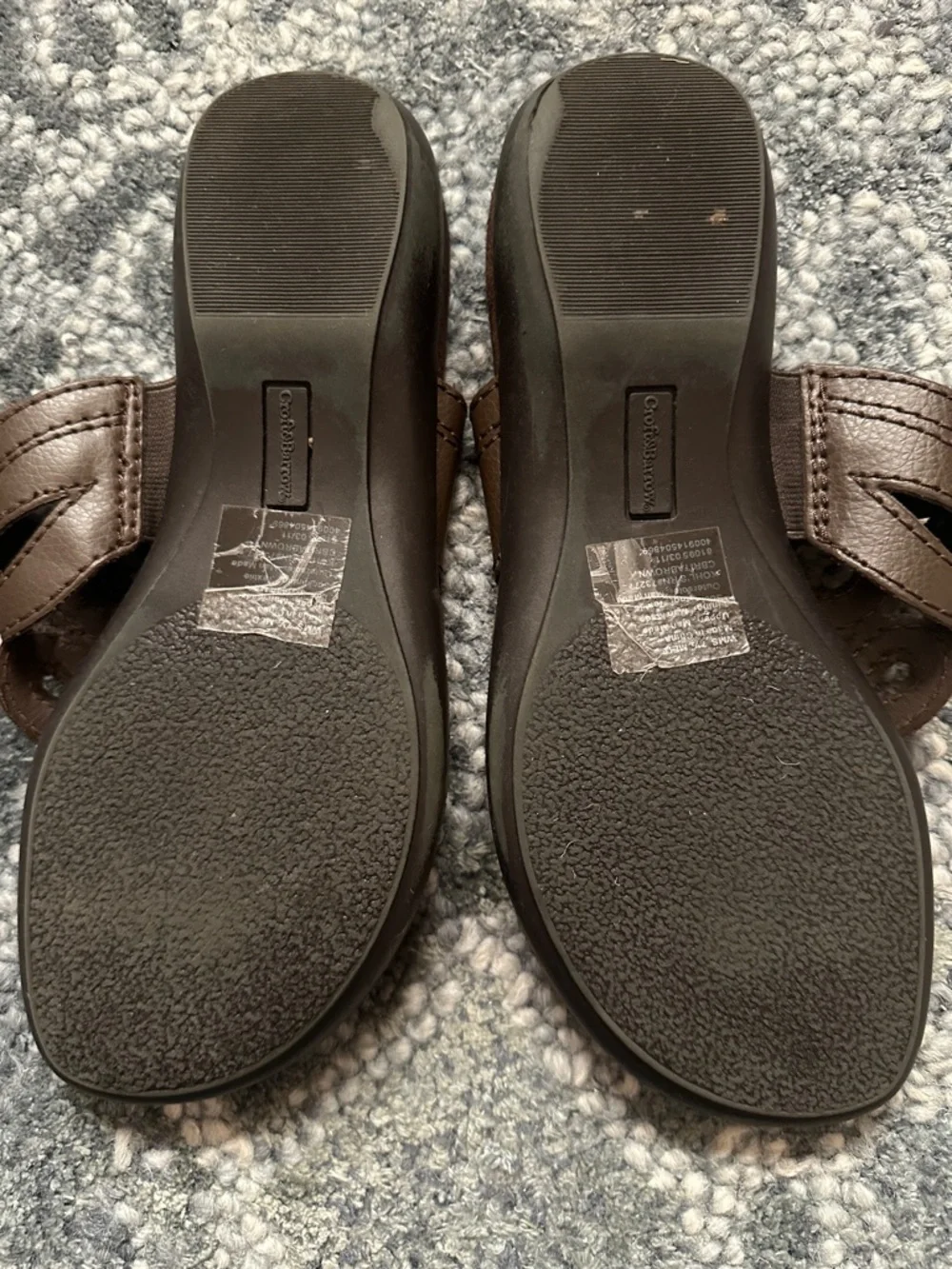 croft & barrow Brown Cutout Toe-Post Sandals